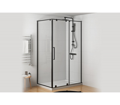 Душевой угол BERN-S RB120x80х195-T-BL (прозрачное) черный 