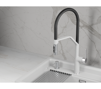 Смеситель для кухни GRANULA 9012, АРКТИК (БЕЛЫЙ) 