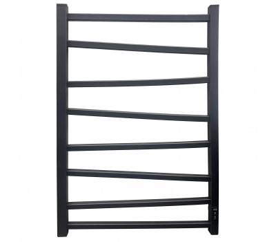 Полотенцесушитель электрический GROIS Zigzag GR-103 500/800 П8 RAL9005 черный матовый диммер справа 