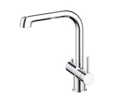Смеситель для кухни с подключением фильтра и выдвижной лейкой Timo Saona 2346/00FL хром хром 