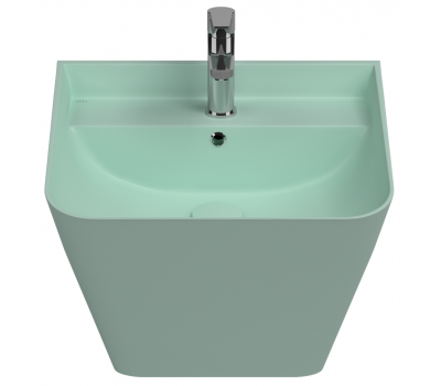 Раковина ISVEA Sott'Aqua подвесная 10SQ37002SV-2T отверстия для смесителя 1 цвет мятно-зеленый матовый 