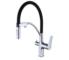 Смеситель для кухни Lemark Comfort LM3074C хром | черный Смеситель для кухни Lemark Comfort LM3074C хром | черный