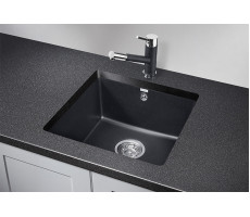 Кухонная мойка GRANULA 4451, ШВАРЦ (чёрный металлик), кварц 