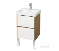 Тумба под раковину Aquaton Сканди 45 белая, дуб рустикальный 1A251601SDZ90 