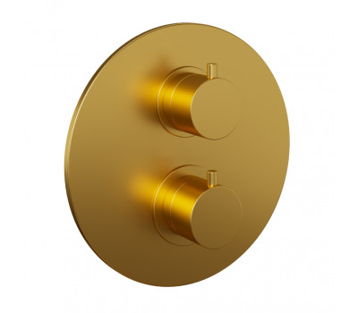 Смеситель для ванны PAINI Cox встраиваемый, с термостатом, брашированное золото PVD (PJ) 78PJ691TH 