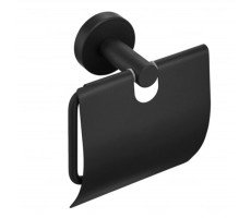 Бумагодержатель Feramolli BL305 с крышкой, черный матовый Бумагодержатель Feramolli BL305 с крышкой, черный матовый