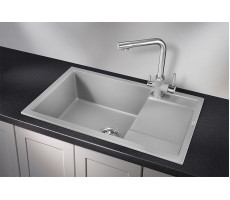 Кухонная мойка GRANULA 7805, АЛЮМИНИУМ, кварц 