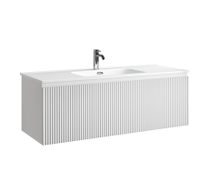 Тумба подвесная SANCOS Snob R 1.0 1195х445х406, c одним ящиком оснащенным доводчиками, Bianco , арт.SNR1.0120W 