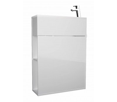 Тумба с раковиной в ванную 1Marka Stretto 50 см подвесная цвет Белый глянец У94716 Тумба с раковиной в ванную 1Marka Stretto 50 см подвесная цвет Белый глянец У94716