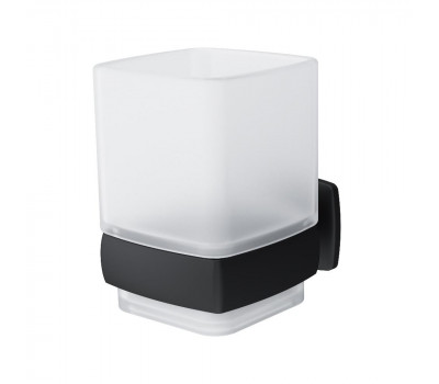 Стеклянный стакан с настенным держателем AM.PM Gem A9034322 Черный 