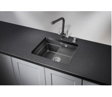 Кухонная мойка GRANULA KS-5501U, ЧЁРНЫЙ, кварц 