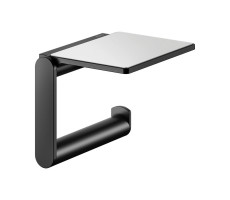 Держатель туалетной бумаги с полочкой Keuco PLAN 14973370000 Черный матовый 