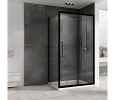 Душевой уголок ABBER Schwarzer Diamant AG30150BH-S75B черный матовый Душевой уголок ABBER Schwarzer Diamant AG30150BH-S75B черный матовый