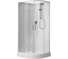 Душевая кабина Aquanet Passion EVO 80x80 R White, поддон низкий, двери раздвижные 