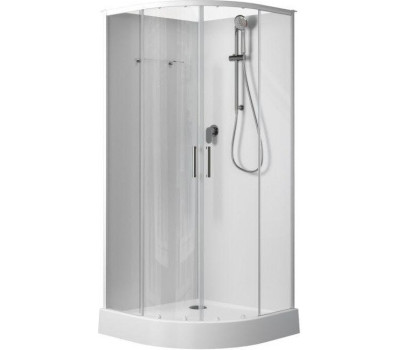 Душевая кабина Aquanet Passion EVO 80x80 R White, поддон низкий, двери раздвижные 