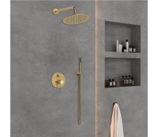 Душевой комплект Vincea Desire VSFW-1D1GM, встраиваемый, 2 режима, брашированное золото Душевой комплект Vincea Desire VSFW-1D1GM, встраиваемый, 2 режима, брашированное золото