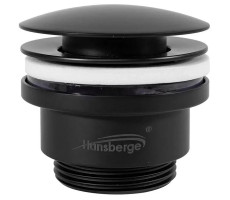 Донный клапан для раковины Hansberge H107BL черный 