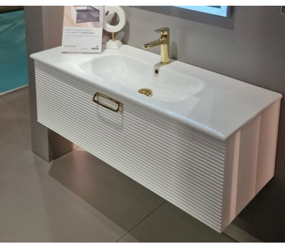 Тумба Armadi Art Linea 120 белая + Золото 842-120-WG 