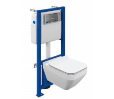 Комплект Cersanit CREA SQUARE CO DPL EO slim инсталляция LINK PRO 63997 синий 