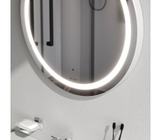 Универсальное зеркало с контурной LED-подсветкой, ИК- сенсором, круглое, 80 см AM.PM X-Joy M85AMOX0801WG Серебристый 