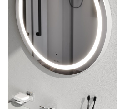 Универсальное зеркало с контурной LED-подсветкой, ИК- сенсором, круглое, 80 см AM.PM X-Joy M85AMOX0801WG Серебристый 
