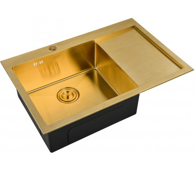 Мойка кухонная ZORG Inox PVD SZR-7851-L BRONZE бронза 