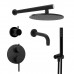 Комплект на 3 потребителя Cox PAINI, для ванны/душа, черный брашированный PVD 78PZSET36911SHBATH 