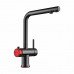 Смеситель для кухни OMOIKIRI Hotaru, цвет-сталь вороненая/красный 4994026 