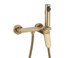 Гигиенический душ со смесителем Shevanik S4305G-1, золотой сатин