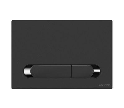 Кнопка Cersanit ESTETICA для LINK PRO/VECTOR/LINK/HI-TEC пластик черный матовый с рамкой хром 64112 черный 