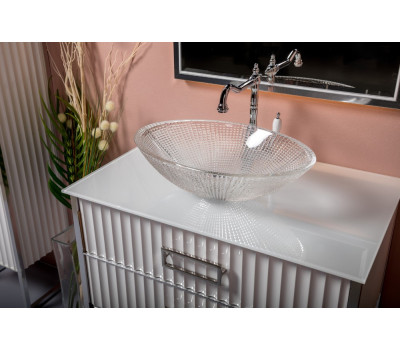 Столешница стекло Armadi Art 100см прямая БЕЛАЯ 853-100-WH 