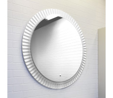Зеркало Comforty Мадрид-70 LED-подсветка, бесконтактный сенсор, белый матовый 