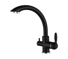 Смеситель для кухни ESSEN, антрацит, две воды, Es213001-401, Paulmark 