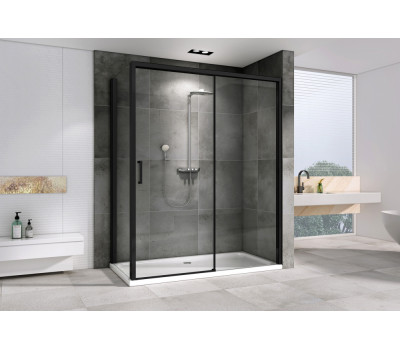 Душевой уголок ABBER Komfort AG93130B-S102B черный матовый Душевой уголок ABBER Komfort AG93130B-S102B черный матовый