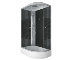 Душевая кабина Niagara NG-3524-14L BLACK (1200х800х2150) низкий поддон (26см) стекло ТОНИРОВАННОЕ  