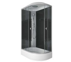 Душевая кабина Niagara NG-3524-14L BLACK (1200х800х2150) низкий поддон (26см) стекло ТОНИРОВАННОЕ  