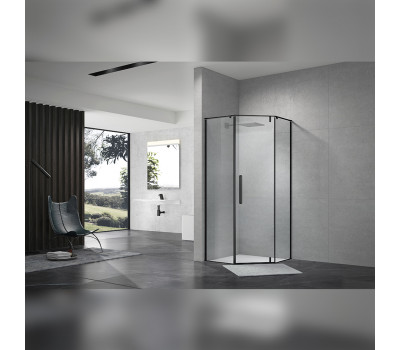 Душевой уголок Terminus Альба трапеция 100х100х200, черный Душевой уголок Terminus Альба трапеция 100х100х200, черный