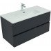 Тумба с раковиной Aquanet Алвита new 100 2 ящ. цв.антрацит (274139) 