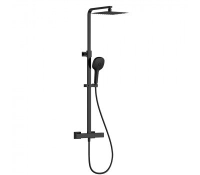 Душевая система с термостатом AQUAme Siena AQM8007MB Черный матовый 