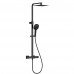 Душевая система с термостатом AQUAme Siena AQM8007MB Черный матовый 
