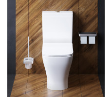 Унитаз-компакт безободковый с сиденьем микролифт Damixa Titan DX78C8600SC Белый 