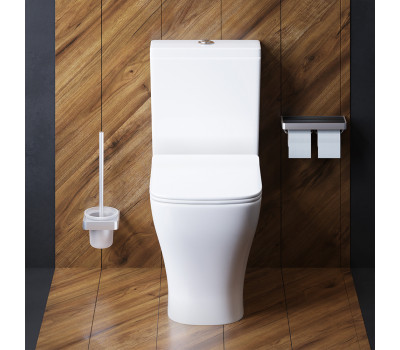 Унитаз-компакт безободковый с сиденьем микролифт Damixa Titan DX78C8600SC Белый 