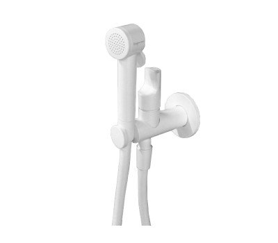 Гигиенический душ со смесителем Fima Carlo Frattini F2320/1NBS цвет белый (внутренняя часть заказывается отдельно) 