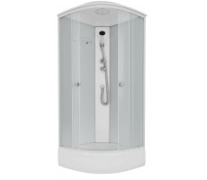 Душевая кабина Niagara NG-5304-14 (900х900х2150) средний поддон (26см), стекло МАТОВОЕ белые  профиля  