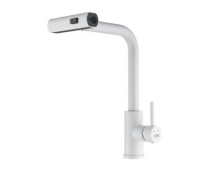 Смеситель для кухни с мультифункциональным изливом Raffine F203C, белый