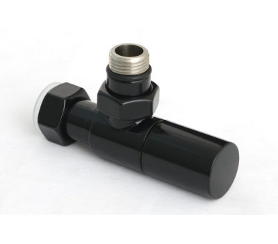Вентиль Сунержа G 1/2" НР х G 3/4" НГ угловой цилиндр цвет-RAL 9005 Глубокий черный 9005-1400-1234 