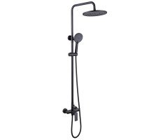 Душевая стойка ABBER Weiss Insel AF8020B без излива, черная матовая 