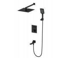 Душевая система с термостатом встраиваемая WONZON & WOGHAND, Черный матовый WW-88929003-MB Душевая система с термостатом встраиваемая WONZON & WOGHAND, Черный матовый WW-88929003-MB