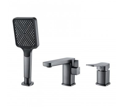 Смеситель на борт ванны Shevanik S9912T, оружейная сталь