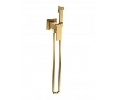 Комплект: cмеситель с гигиеническим душем AQUAme Savona AQM6817BG Золото шлифованное 